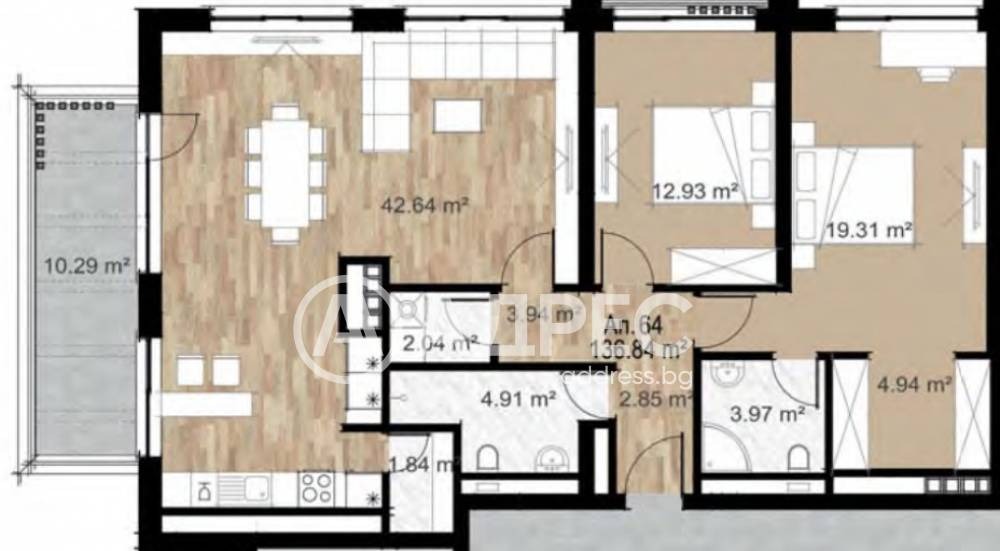 Продава 3-СТАЕН, гр. София, Зона Б-5, снимка 4 - Апартаменти - 54735416