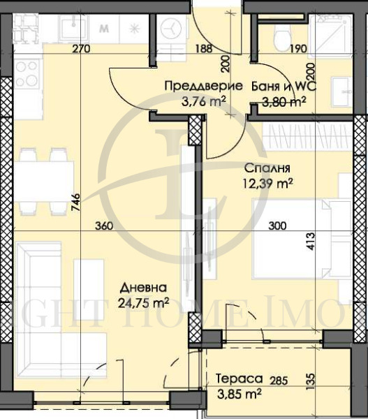 Zu verkaufen  1 Schlafzimmer Plowdiw , Trakija , 68 qm | 83660587 - Bild [3]
