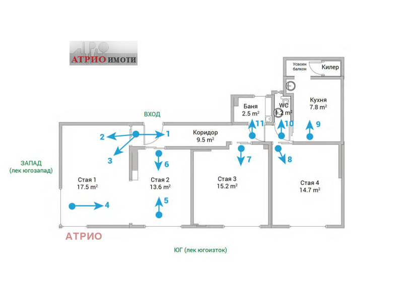 En venta  2 dormitorios Sofia , Tsentar , 110 metros cuadrados | 31742662 - imagen [11]