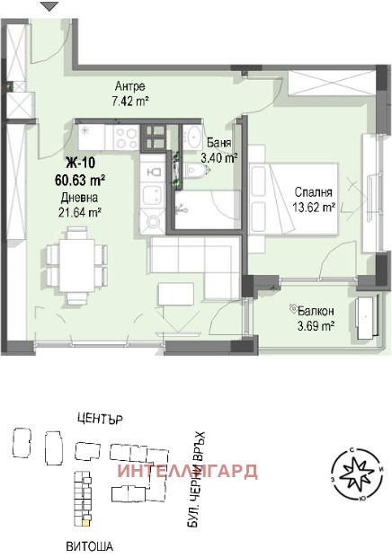 Продава 2-СТАЕН, гр. София, Кръстова вада, снимка 8 - Апартаменти - 53073977