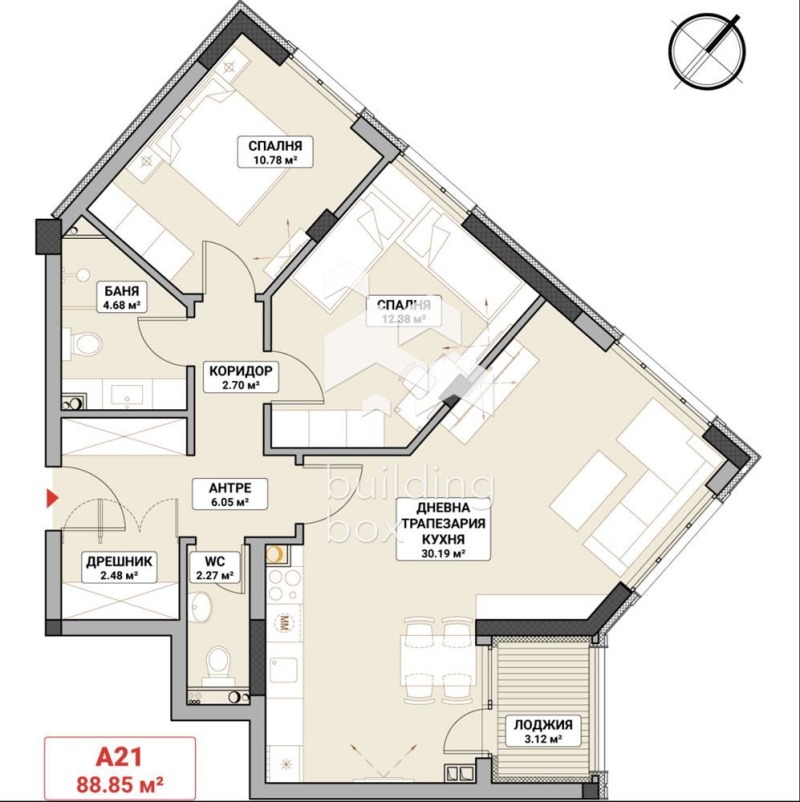 Продава 3-СТАЕН, гр. София, Младост 4, снимка 2 - Aпартаменти - 47216766