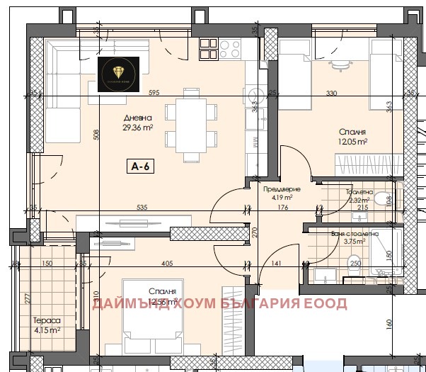 Til salg  2 soveværelser Plovdiv , Gagarin , 104 kvm | 13490245 - billede [2]