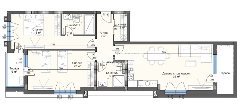 À venda  2 quartos Plovdiv , Trakiia , 147 m² | 79078275 - imagem [2]