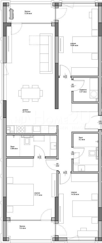 Продава 3-СТАЕН, гр. Варна, Аспарухово, снимка 4 - Апартаменти - 53192436