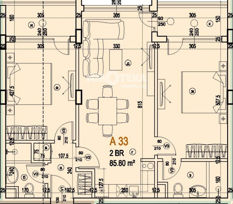 For Sale  2 bedroom Sofia , Manastirski livadi , 97 sq.m | 34350133 - image [2]