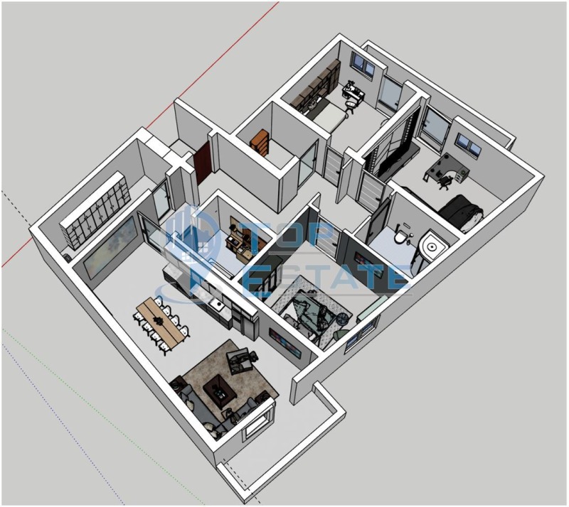 Продава  4-стаен, град Велико Търново, Бузлуджа •  204 200 EUR • ID 60982301 — holmes.bg - [1] 