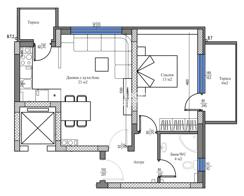 Zu verkaufen  1 Schlafzimmer Plowdiw , Trakija , 76 qm | 86547393 - Bild [4]