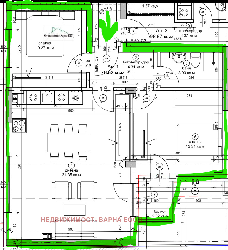 Продава 3-СТАЕН, гр. Варна, Окръжна болница-Генерали, снимка 7 - Апартаменти - 53270647