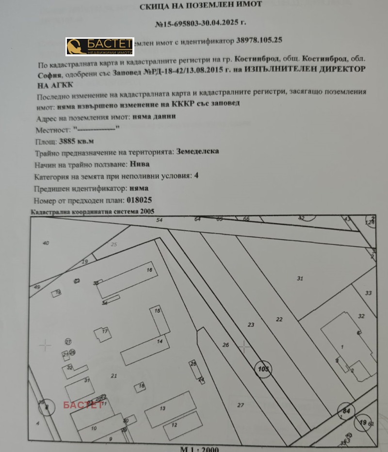 Продава ПАРЦЕЛ, област София, гр. Костинброд • 440838 € / 862204.19 лв. • 67641828 1