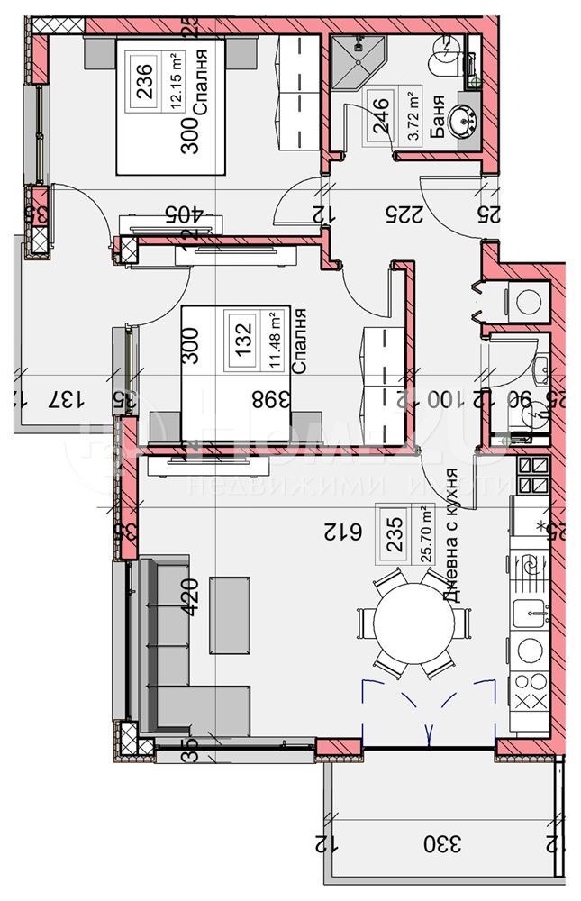 Satılık  2 yatak odası Varna , Kaysieva gradina , 94 metrekare | 29205884 - görüntü [4]