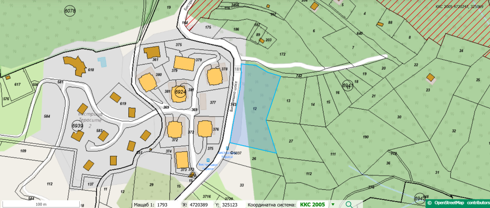Продава ПАРЦЕЛ, гр. София, с. Бистрица, снимка 2 - Парцели - 56575700