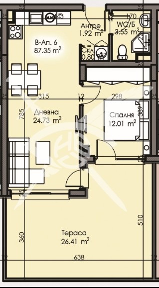 Продава 2-СТАЕН, гр. Бургас, Изгрев, снимка 1 - Aпартаменти - 48036848