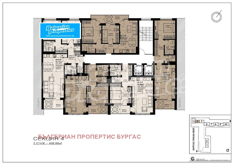 Til salgs  2 soverom Burgas , Izgrev , 80 kvm | 76897256 - bilde [7]