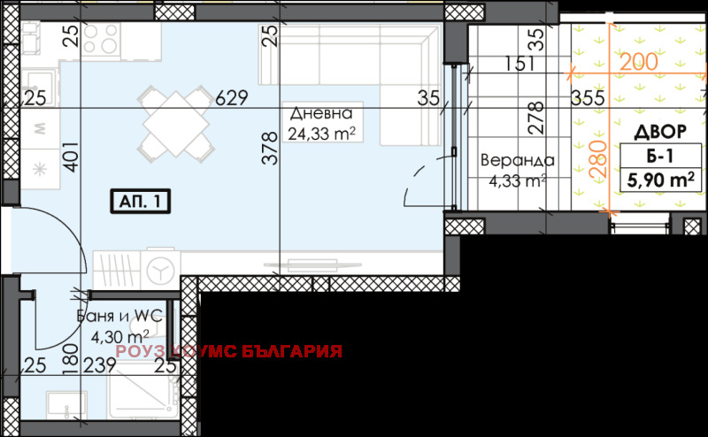 For Sale  Studio Plovdiv , Trakiya , 48 sq.m | 69397143 - image [2]