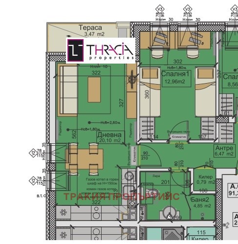 En venta  1 dormitorio Sofia , Gorublyane , 66 metros cuadrados | 44288001