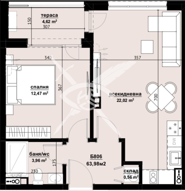 Na sprzedaż  1 sypialnia Burgas , Izgrew , 63 mkw | 30469809