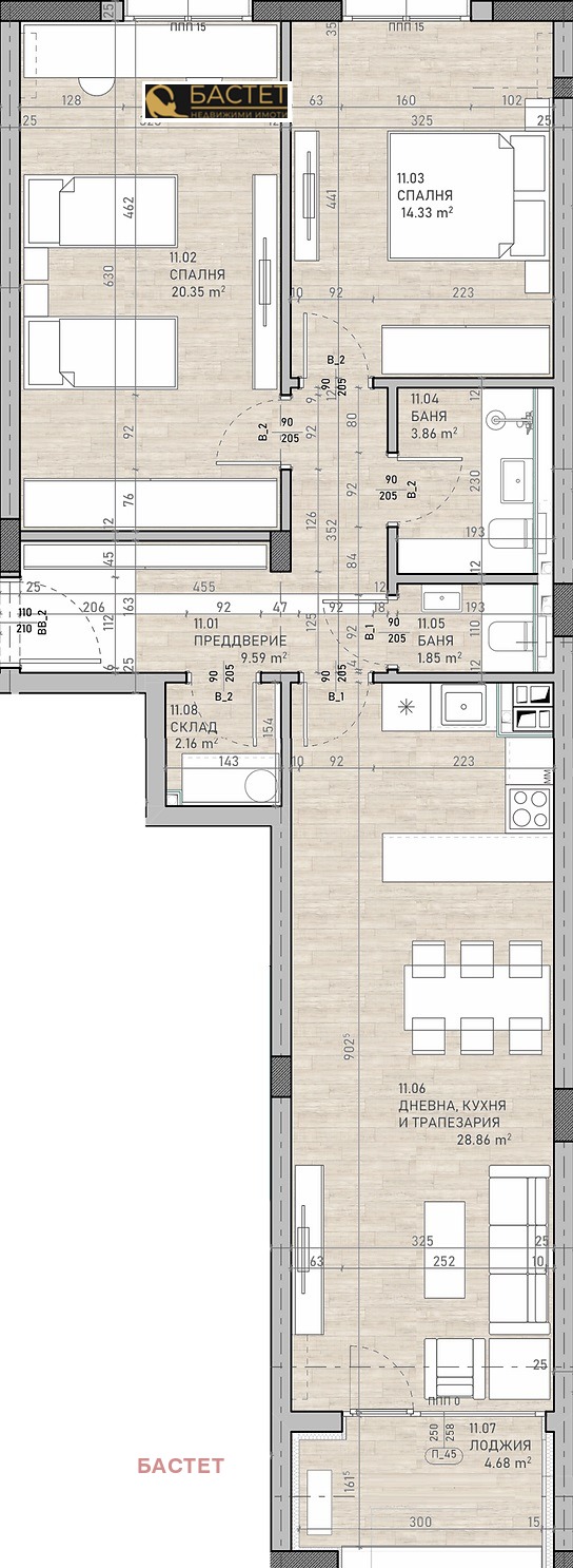 Продава 3-СТАЕН, гр. София, Сухата река, снимка 1 - Aпартаменти - 47022339