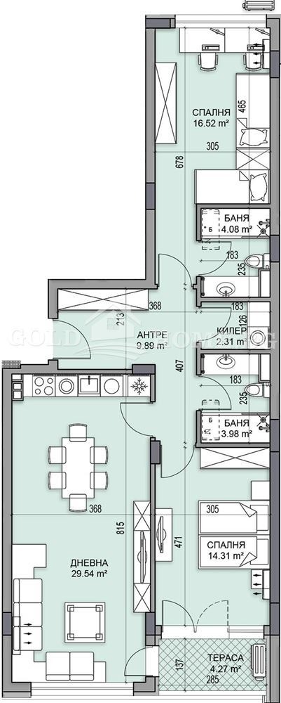 Продава 3-СТАЕН, гр. Пловдив, Гагарин, снимка 4 - Апартаменти - 53044335