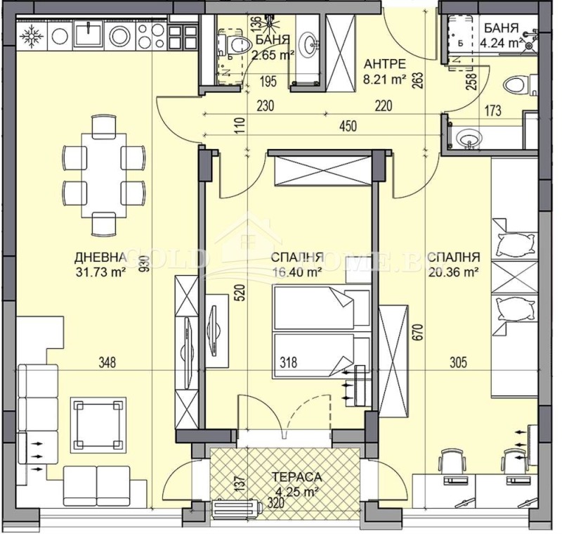 Продава 3-СТАЕН, гр. Пловдив, Гагарин, снимка 8 - Апартаменти - 53044335