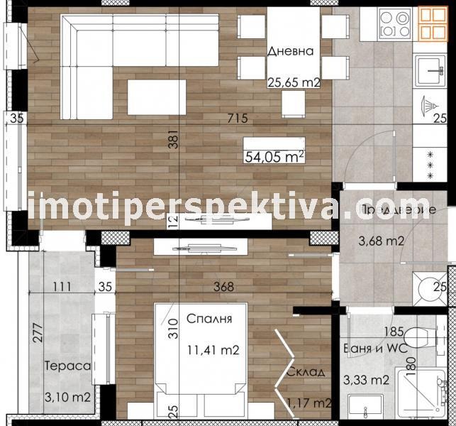 Till salu  1 sovrum Plovdiv , Kjutjuk Parij , 65 kvm | 98780807 - bild [3]