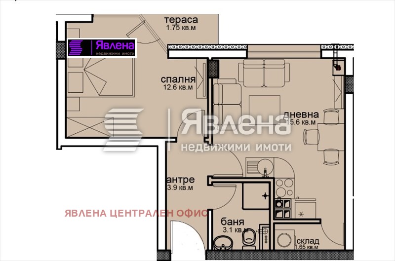 Продава 2-СТАЕН, гр. София, Витоша, снимка 2 - Aпартаменти - 48672060