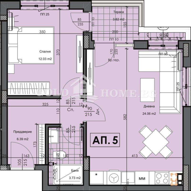Продава 2-СТАЕН, гр. Пловдив, Гагарин, снимка 2 - Апартаменти - 53520521