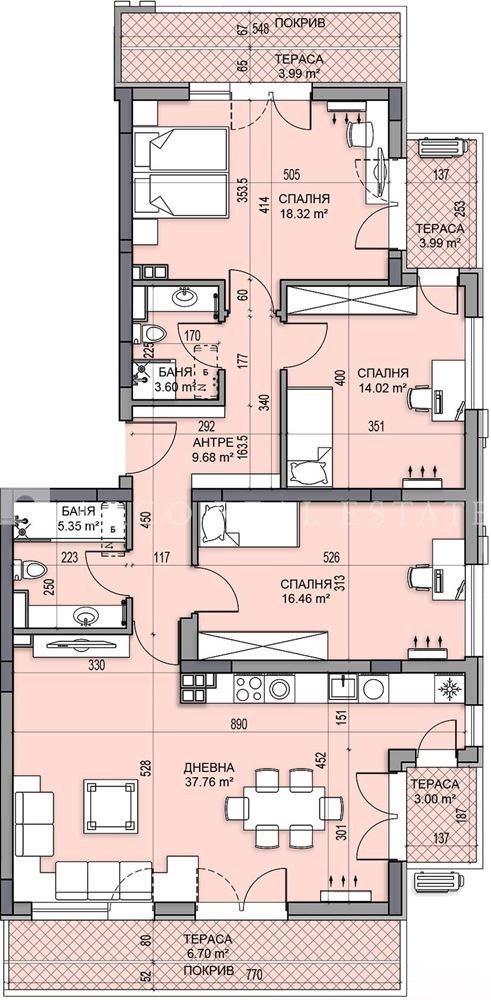 Na sprzedaż  3+ sypialni Plowdiw , Gagarin , 170 mkw | 41919842