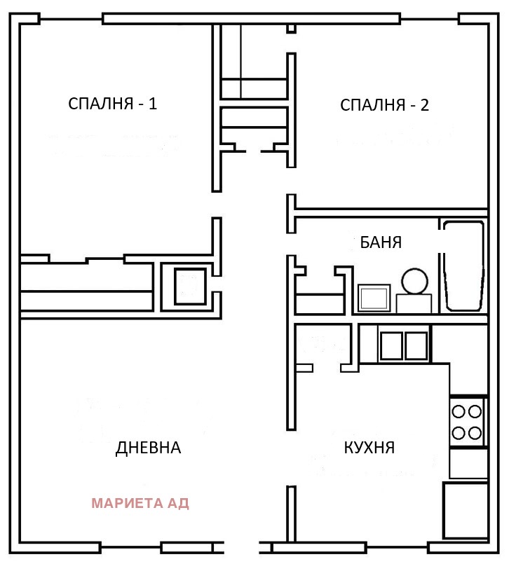 Продаја  2 спаваће собе Софија , Центар , 99 м2 | 69856002 - слика [5]
