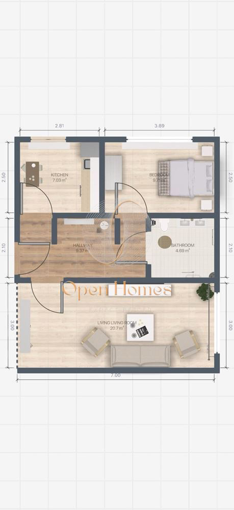 En venta  2 dormitorios Plovdiv , Gladno pole , 55 metros cuadrados | 36897665 - imagen [10]