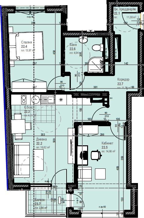 Na prodej  2 ložnice Plovdiv , Karšijaka , 105 m2 | 94922814 - obraz [2]