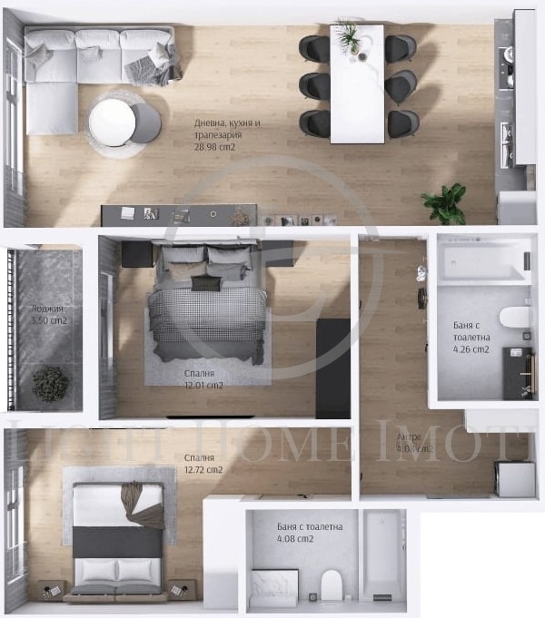 Продава 3-СТАЕН, гр. Пловдив, Кючук Париж, снимка 3 - Апартаменти - 54227717