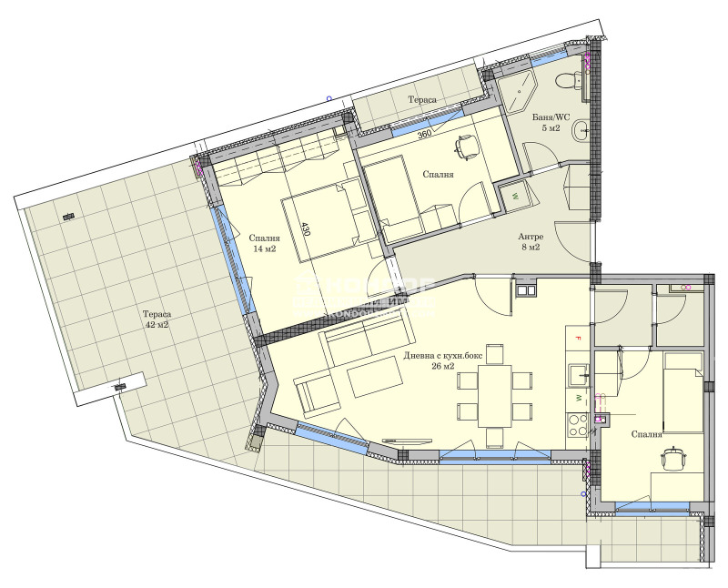 Til salg  3+ soveværelse Plovdiv , Komatevo , 158 kvm | 76640892 - billede [2]