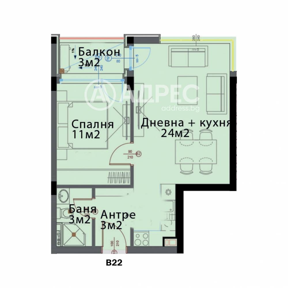 Продава 2-СТАЕН, гр. София, Модерно предградие, снимка 4 - Апартаменти - 55043867