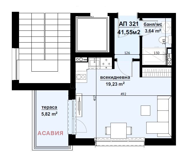 Продава 1-СТАЕН, гр. Созопол, област Бургас, снимка 12 - Апартаменти - 52688551