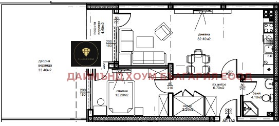 Myytävänä  1 makuuhuone Plovdiv , Južen , 117 neliömetriä | 77175157 - kuva [2]