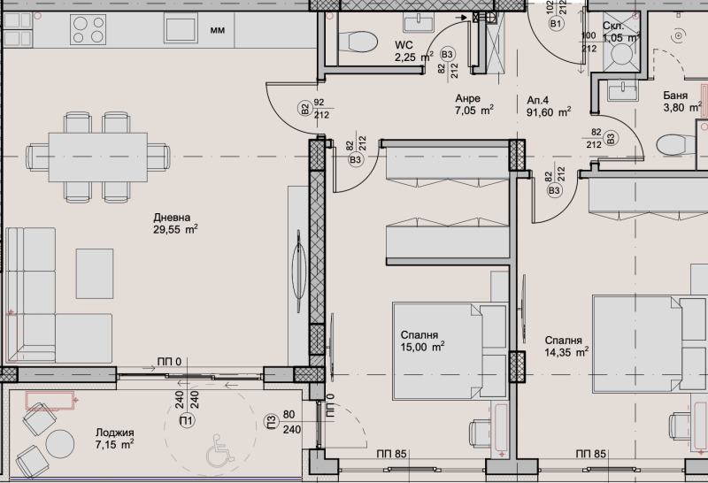 En venta  2 dormitorios Plovdiv , Jristo Smirnenski , 108 metros cuadrados | 47007484 - imagen [2]
