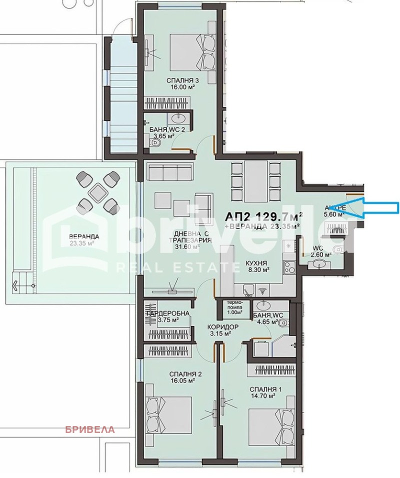 Продава 4-СТАЕН, гр. София, в.з.Малинова долина, снимка 10 - Апартаменти - 52838377