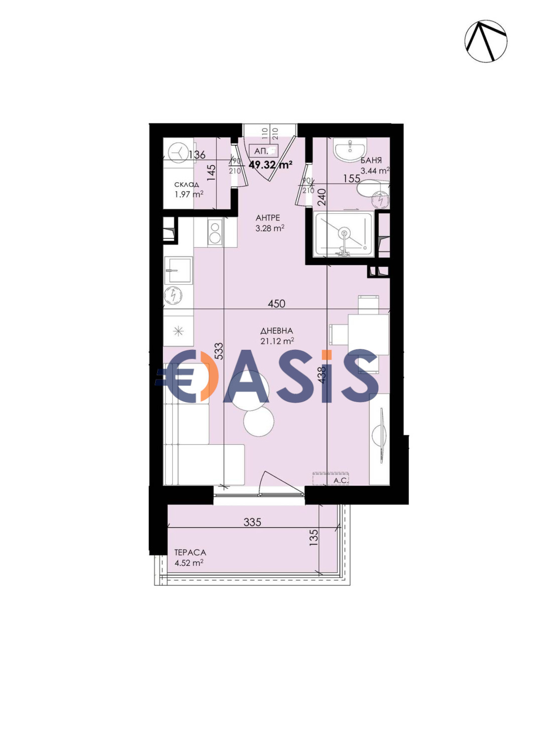 Продава 1-СТАЕН, гр. Созопол, област Бургас, снимка 2 - Апартаменти - 54035968