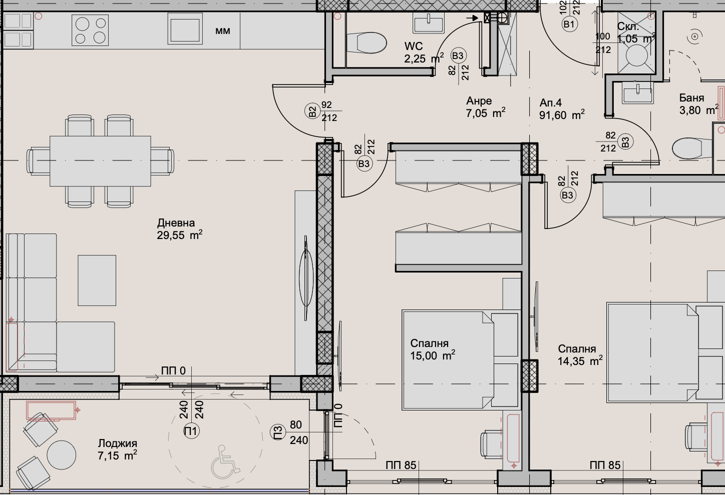 Продава 3-СТАЕН, гр. Пловдив, Христо Смирненски, снимка 2 - Апартаменти - 50769097