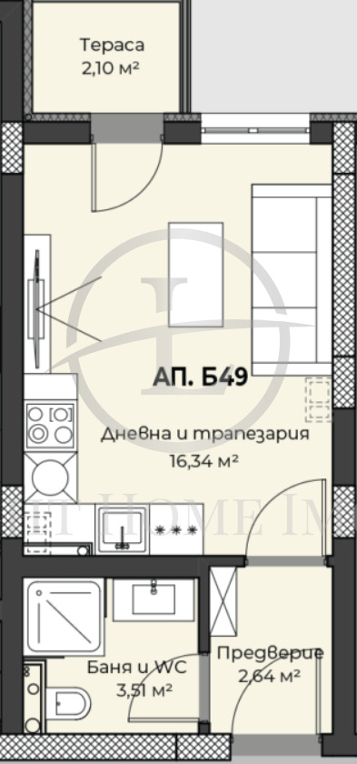 Myytävänä  Studio Plovdiv , Hristo Smirnenski , 36 neliömetriä | 10362026 - kuva [7]