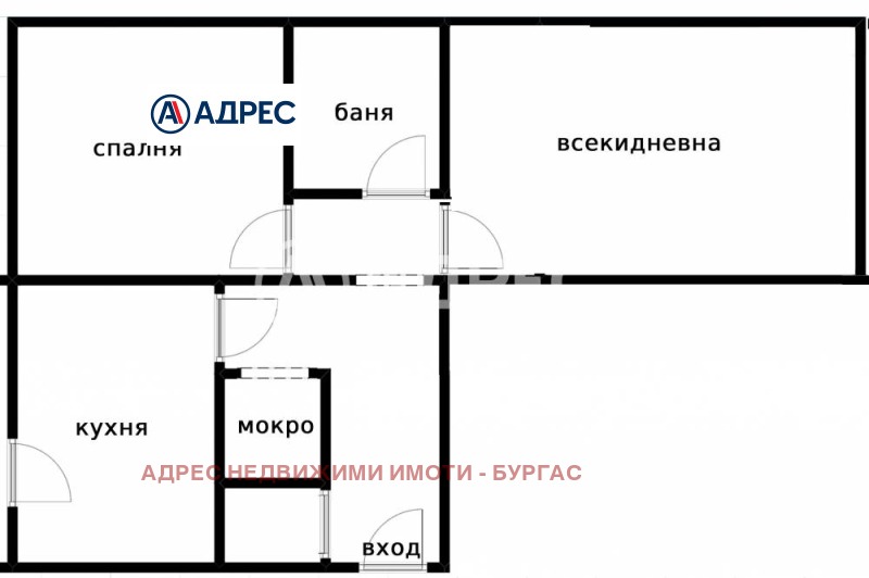 Продава 2-СТАЕН, гр. Бургас, Славейков, снимка 1 - Aпартаменти - 47850815