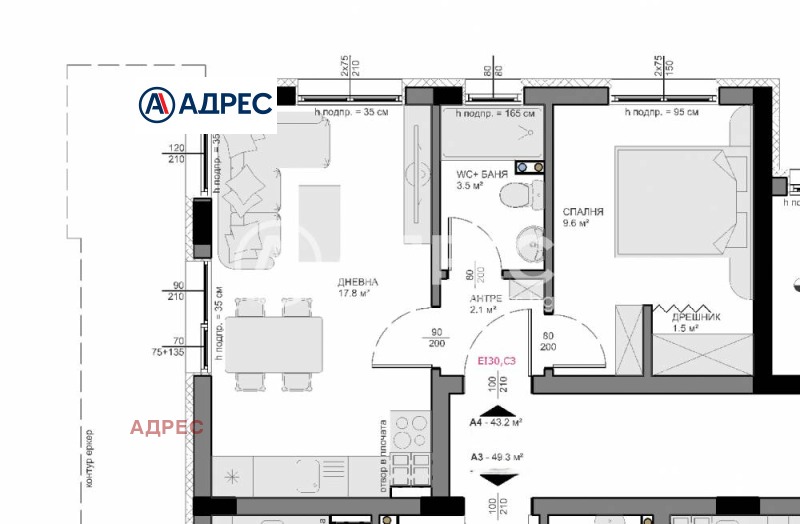 Te koop  1 slaapkamer Varna , Vladislav Varnentsjik 1 , 51 m² | 38131070 - afbeelding [5]