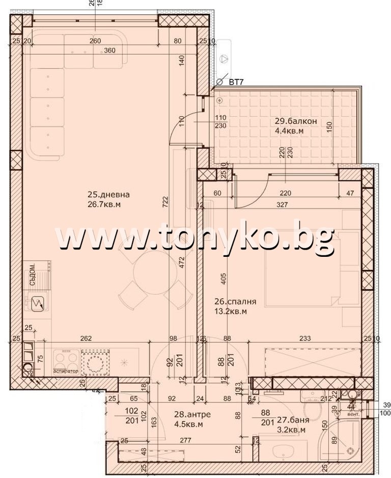 À venda  1 quarto Plovdiv , Ostromila , 69 m² | 32126610 - imagem [2]