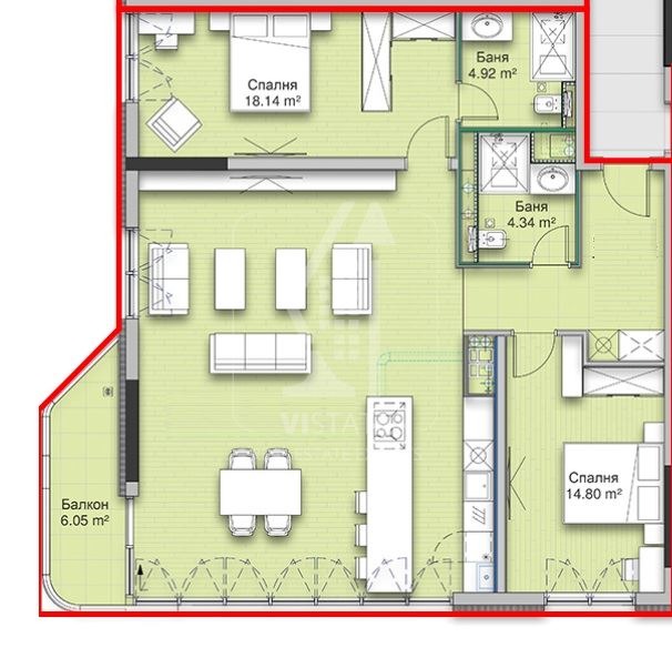 Продава 3-СТАЕН, гр. София, Кръстова вада, снимка 10 - Апартаменти - 54190868