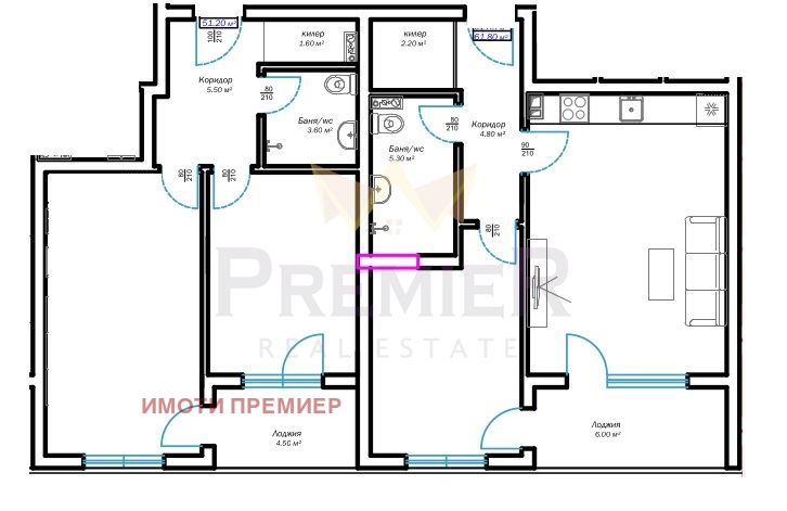 Myytävänä  3 makuuhuonetta Varna , Vazraždane 3 , 145 neliömetriä | 29107802