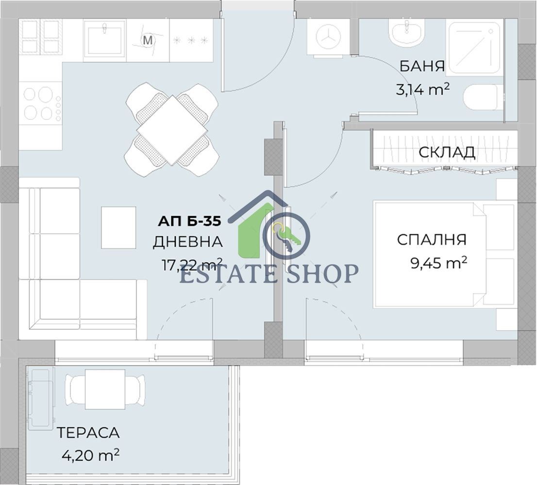 Продава 2-СТАЕН, гр. Пловдив, Остромила, снимка 8 - Апартаменти - 55888387
