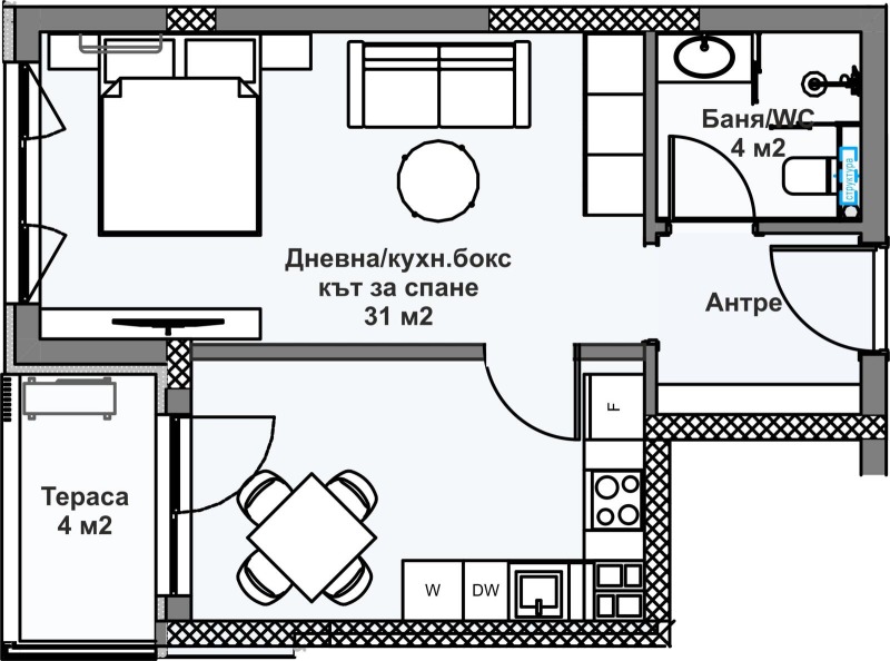 Продава 2-СТАЕН, гр. Пловдив, Кършияка, снимка 2 - Апартаменти - 53247170