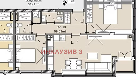 For Sale  2 bedroom Sofia , Levski , 99 sq.m | 99586598 - image [2]