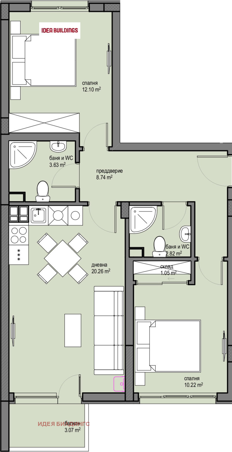 Продава  3-стаен град София , Красна поляна 2 , 85 кв.м | 34536863 - изображение [8]