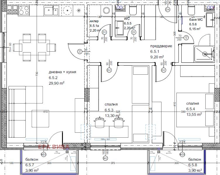 Продава 3-СТАЕН, гр. Варна, Кайсиева градина, снимка 5 - Апартаменти - 54763026